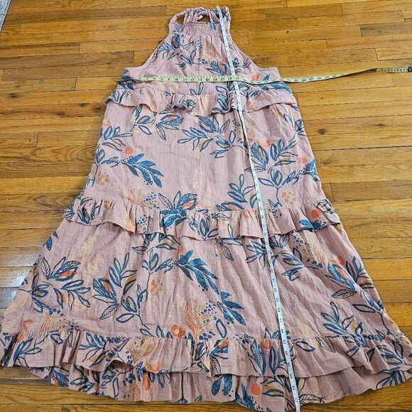 Free People Anita Tropical Printed Maxi Dress Size L Desert Rose Combo - Picture 7 of 11